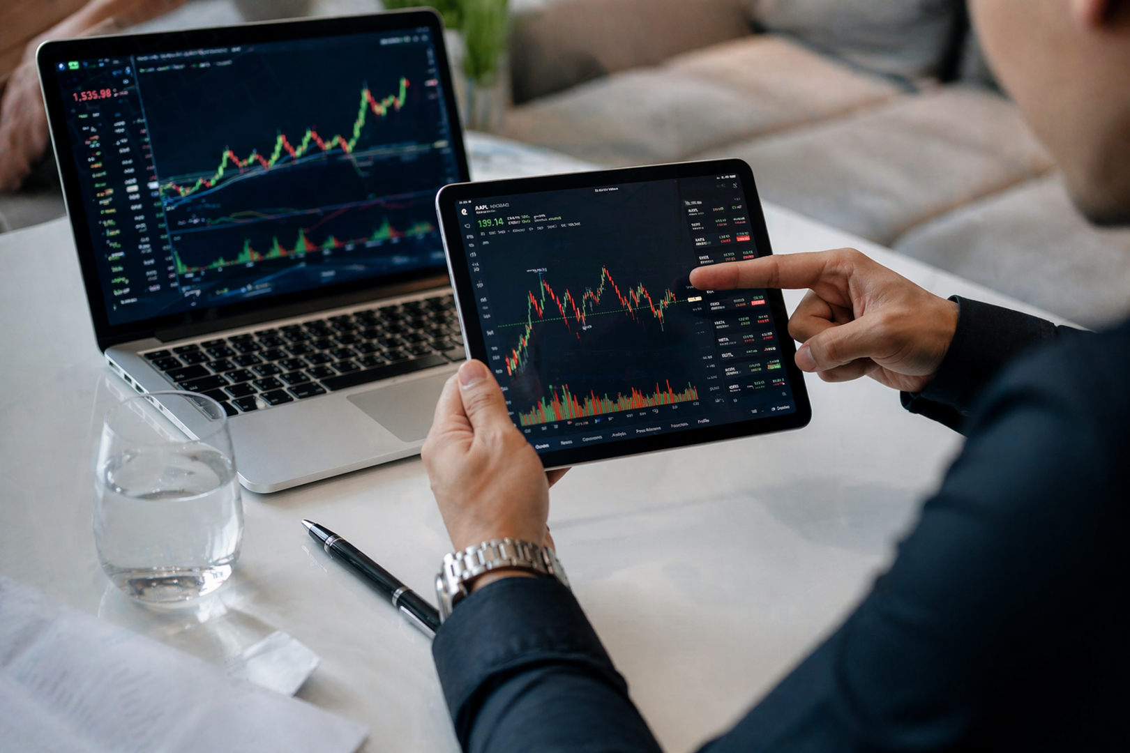 Spot crypto ETF trading floor showing real-time ticker data and order flow